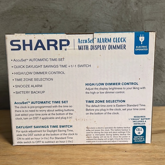SHARP Accuset Alarm Clock with Display Dinner NWT - Picture 4 of 4